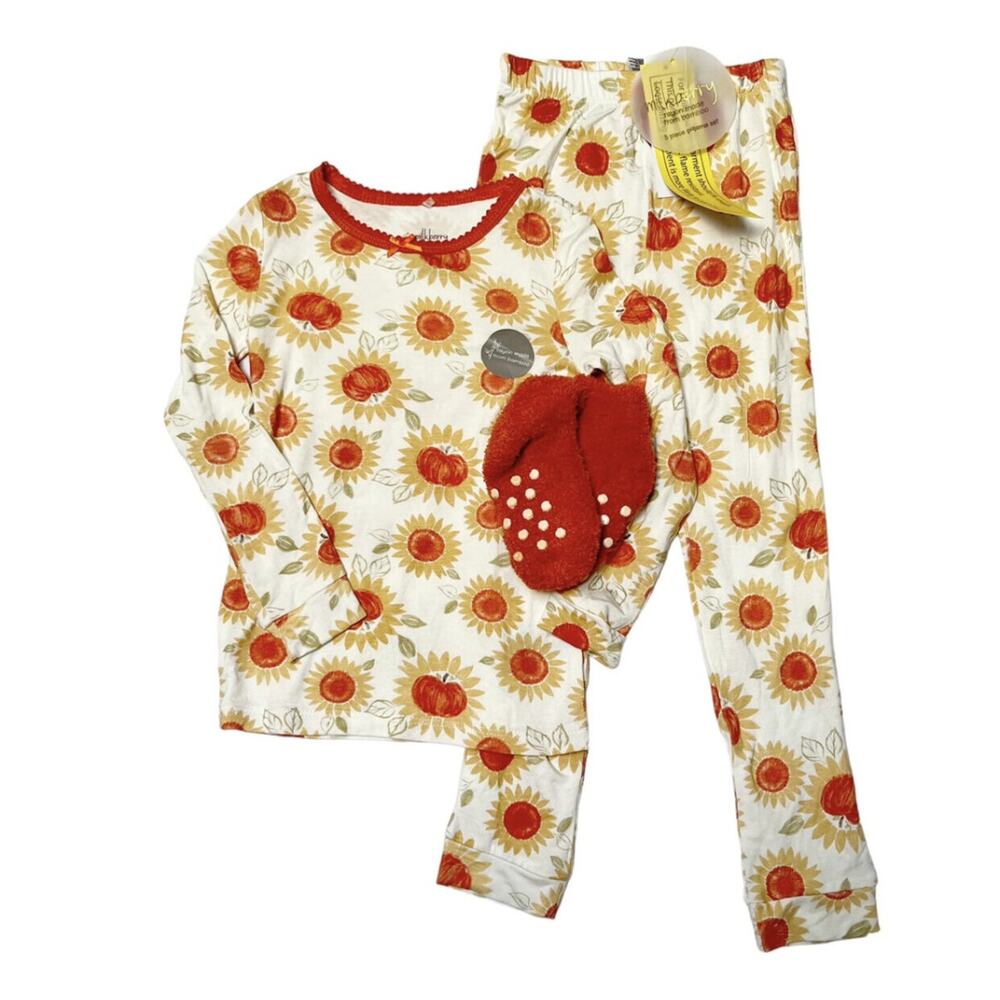 NWT Milkberry 3 Piece Bamboo PJ Set 4T